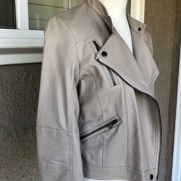 Pleather tan biker jacket - Picture 2 of 6